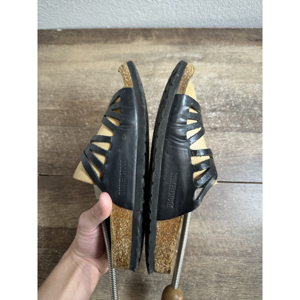 Birkenstock‎ Granada Women's Sandal Black Leather Size 39 US 8W - Picture 5 of 8